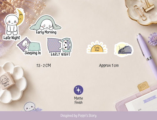 Sleep Tracker Planner Stickers