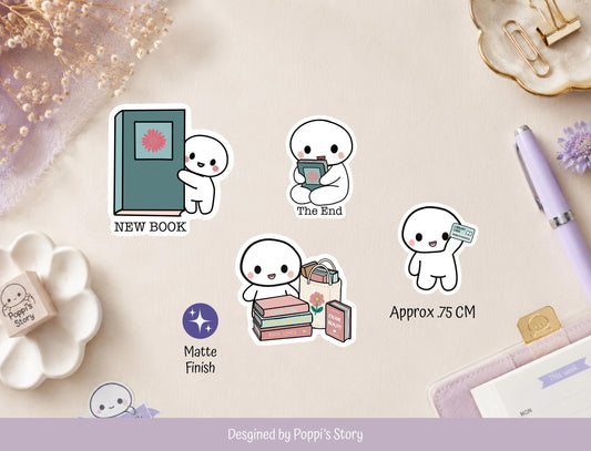 Book Lover Planner Stickers | Cozy Reading Journal Icons