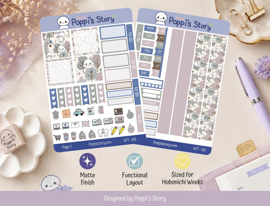 Forest Friends Hobonichi Cousin Sticker Kit