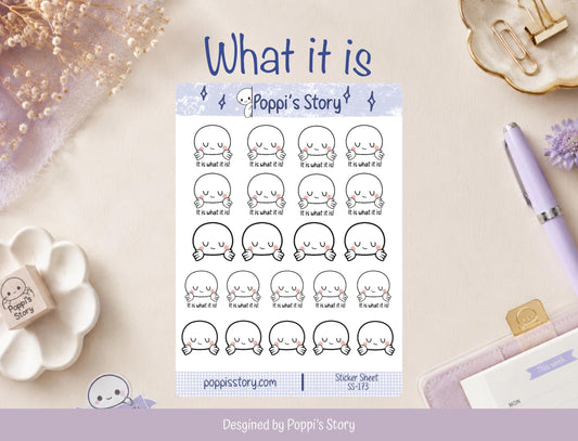 It Is What Planner Stickers | Sarcastic Quote Icons (Sticker Sheet)