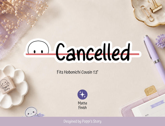 Cancelled Planner Stickers