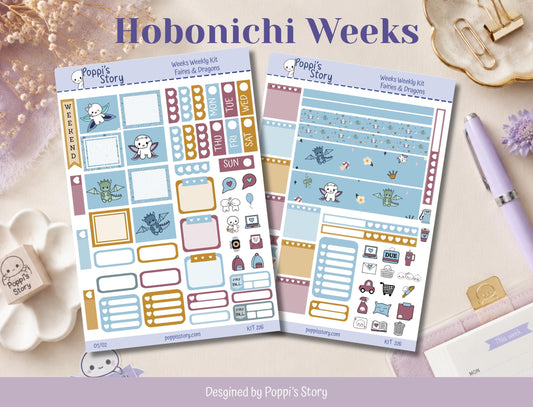 Fairies & Dragons Hobonichi Weeks Sticker Kit