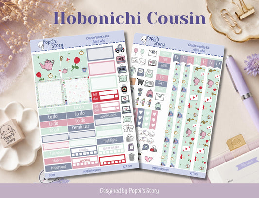 Alice, Who? | Hobonichi Cousin Weekly Sticker Kit