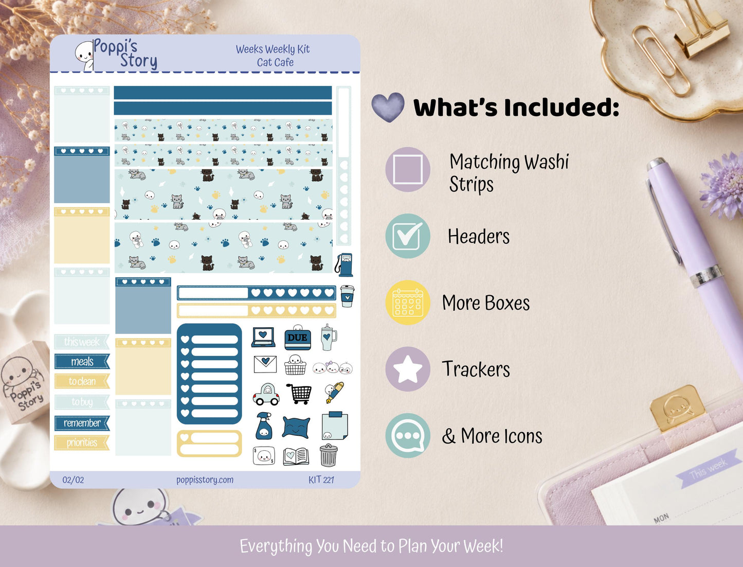 Cat Cafe | Hobonichi Weeks Weekly