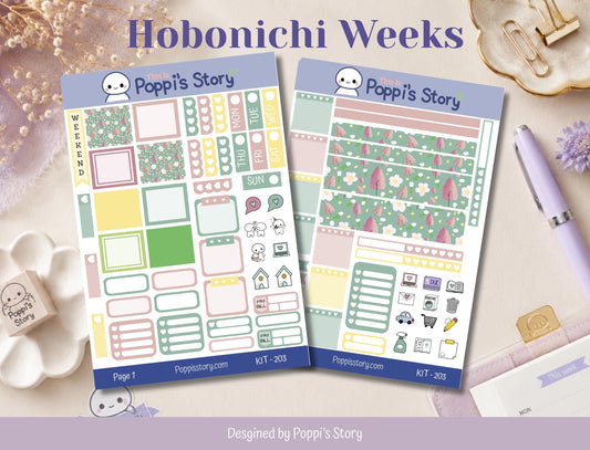 Spring Meadow Hobonichi Weeks Sticker Kit