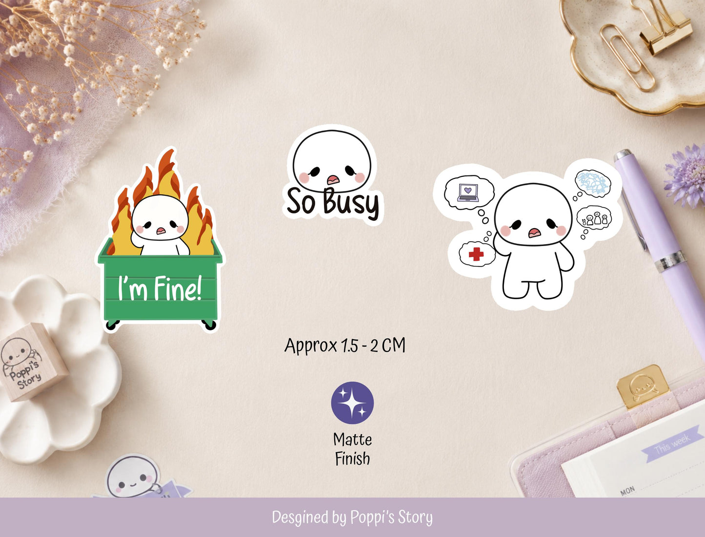 Burnout Planner Stickers
