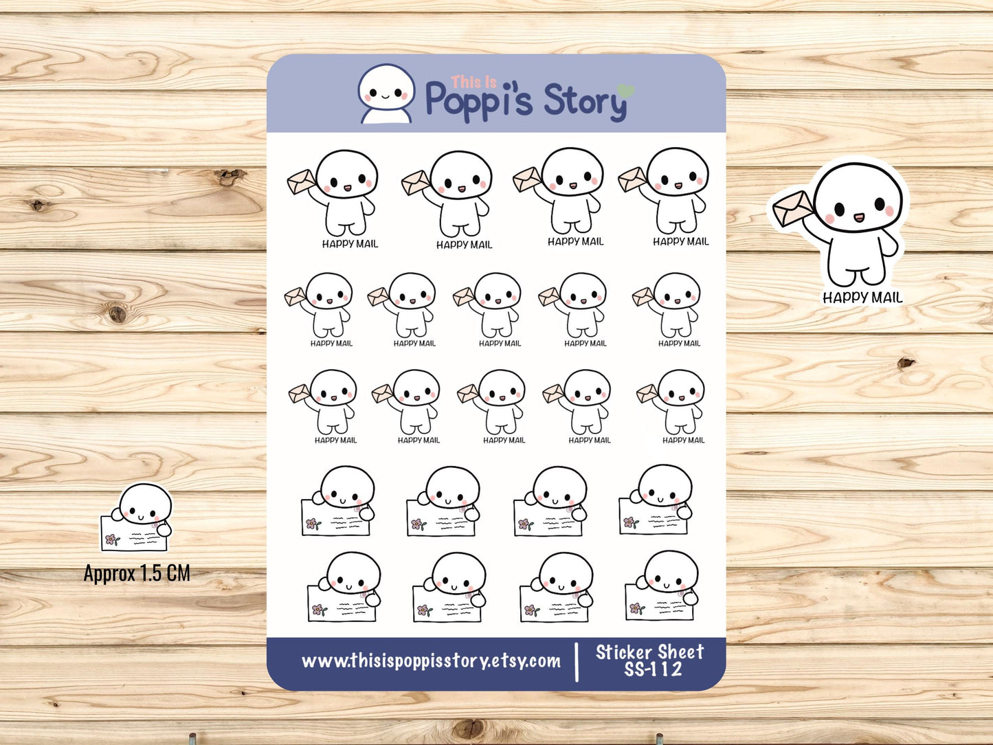 Happy Mail Stickers | Mail Tracker, Pen Pal Journaling Planner Supplies