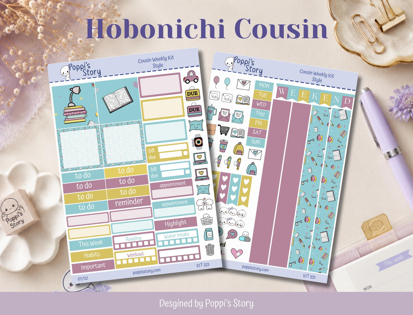 Stationery Love Hobonichi Cousin Sticker Ki