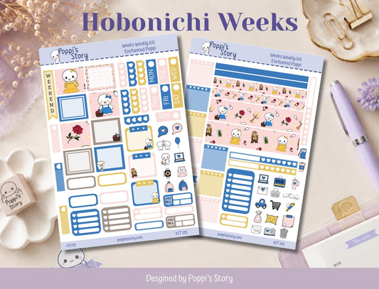 Enchanted Poppi Hobonichi Weeks Sticker Kit