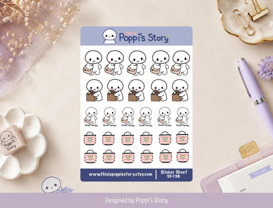 Retail Therapy Planner Stickers | Shopping Bag & Wallet Icons (Sticker Sheet)
