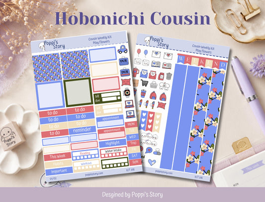 May Flowers Hobonichi Cousin Weekly Kit