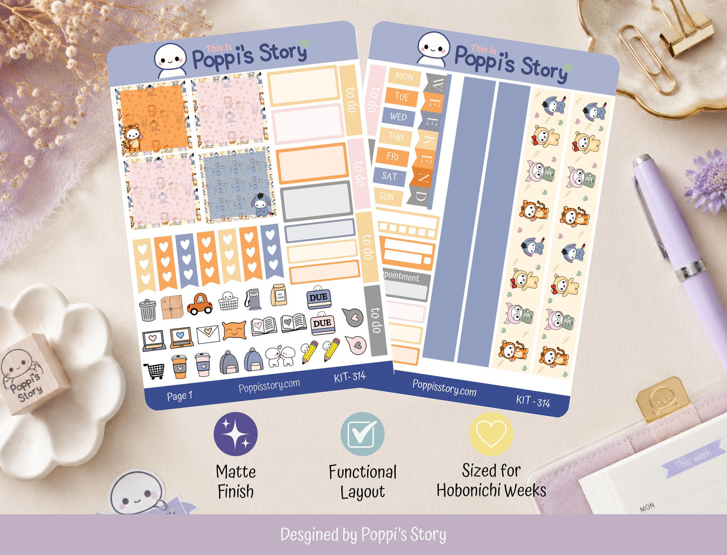 Poppi & Friends Hobonichi Cousin Kit