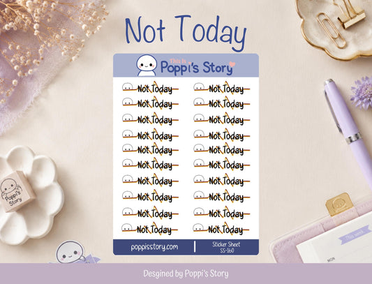 Not Today Planner Stickers