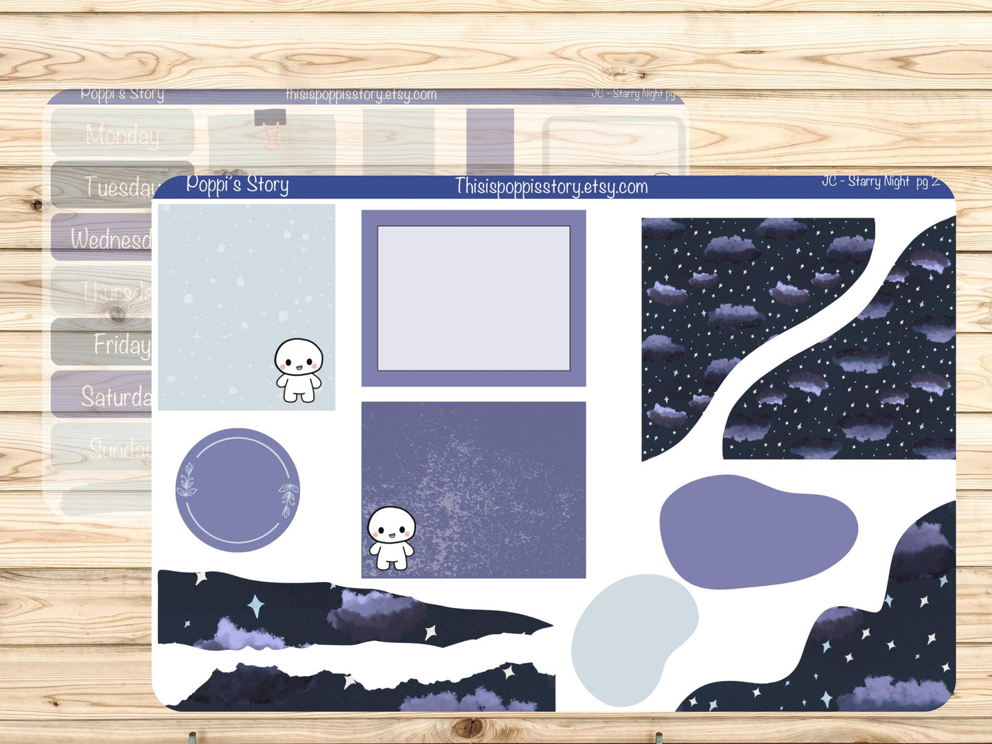 Starry Night Journal Stickers