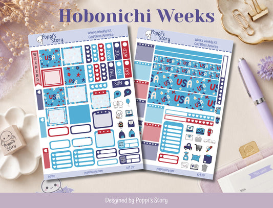 God Bless America Hobonichi Weeks Weekly Kit