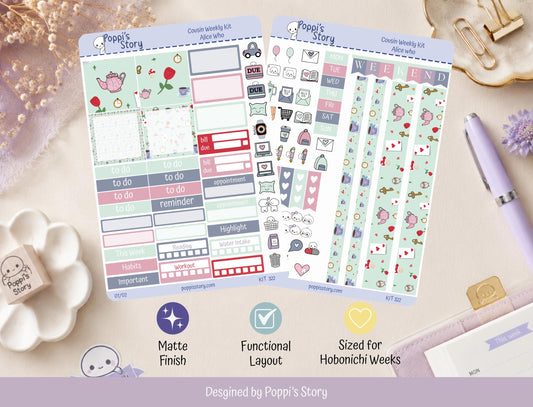 Alice, Who? | Hobonichi Cousin Weekly Sticker Kit