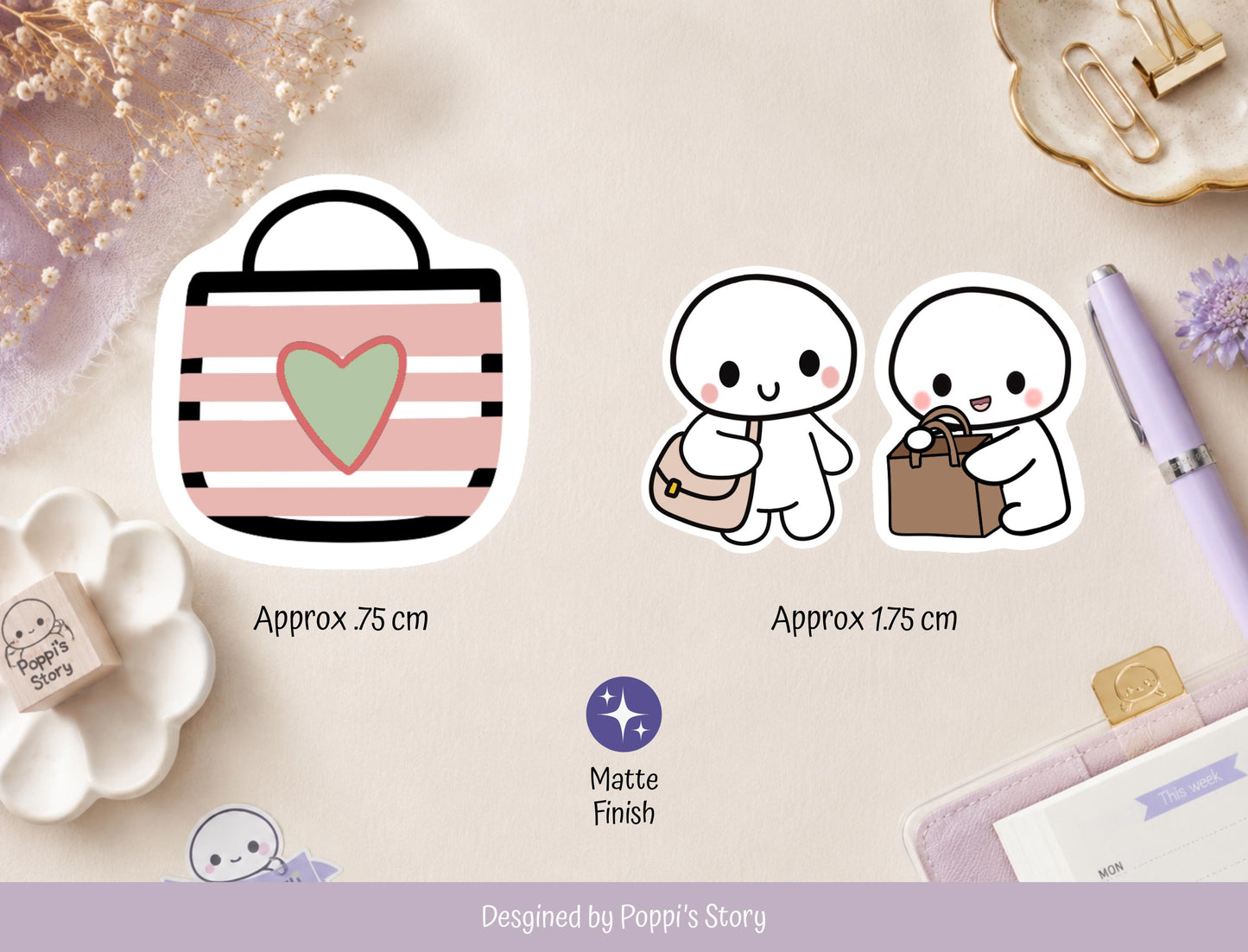 Retail Therapy Planner Stickers | Shopping Bag & Wallet Icons (Sticker Sheet)