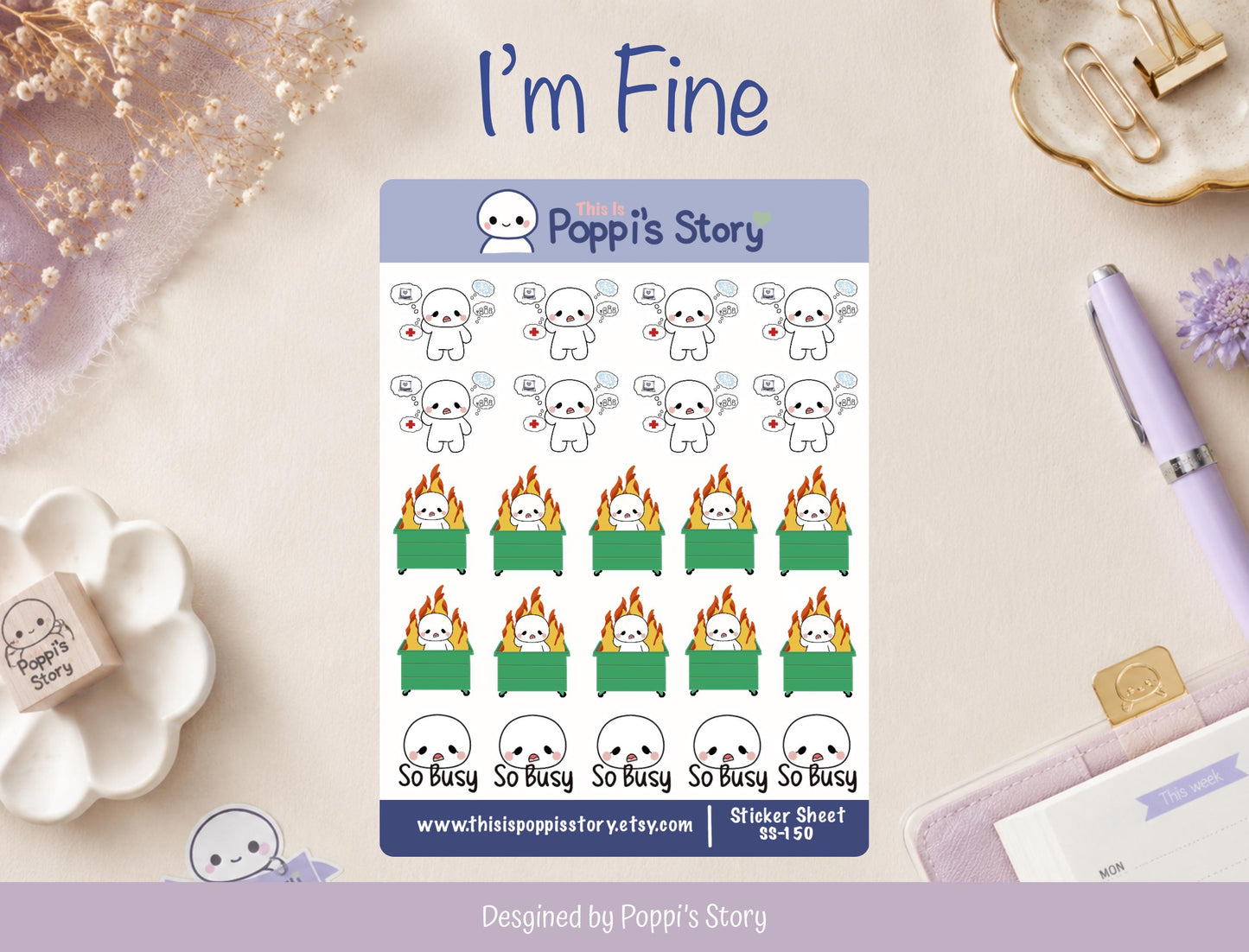 Burnout Planner Stickers