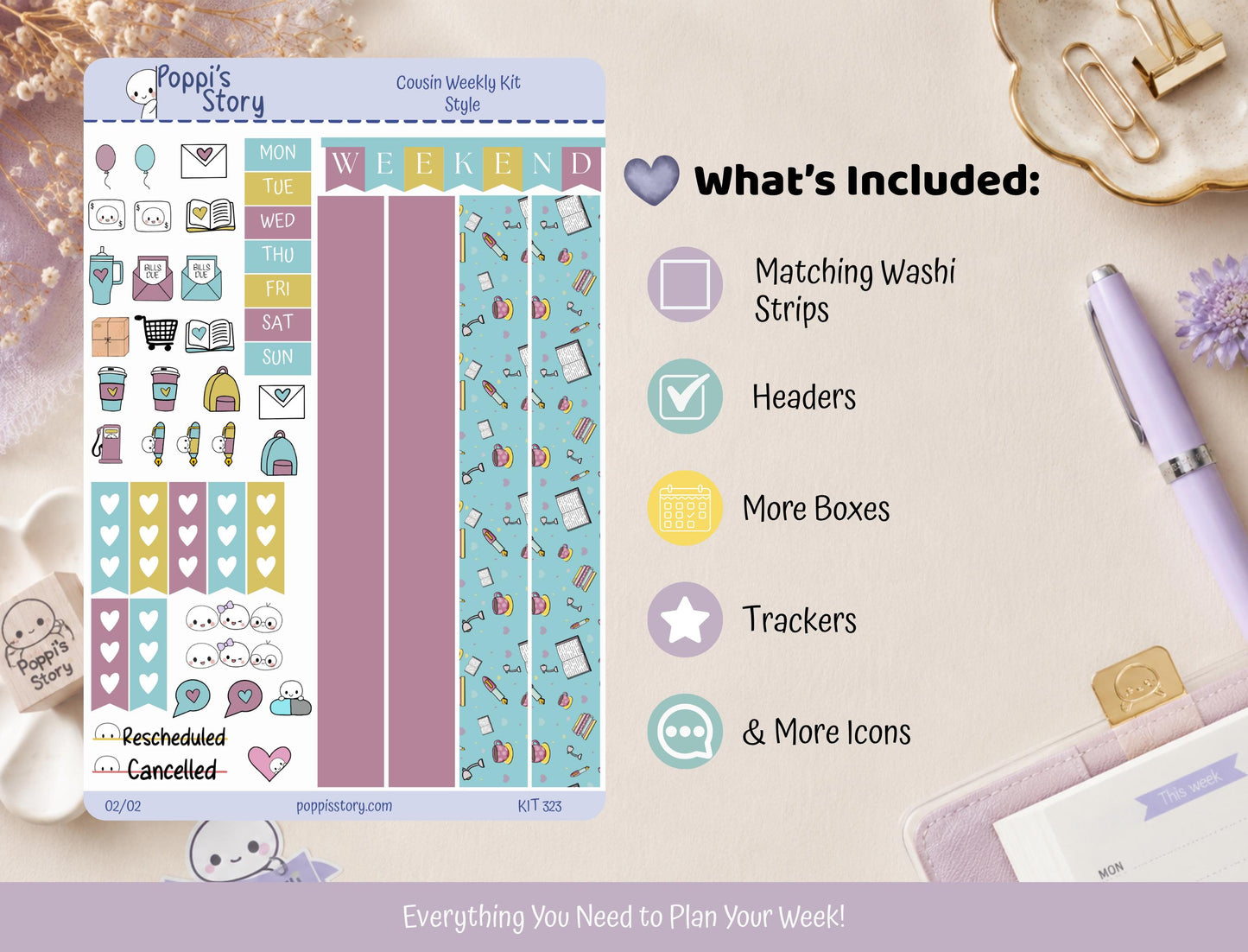 Stationery Love Hobonichi Cousin Sticker Ki