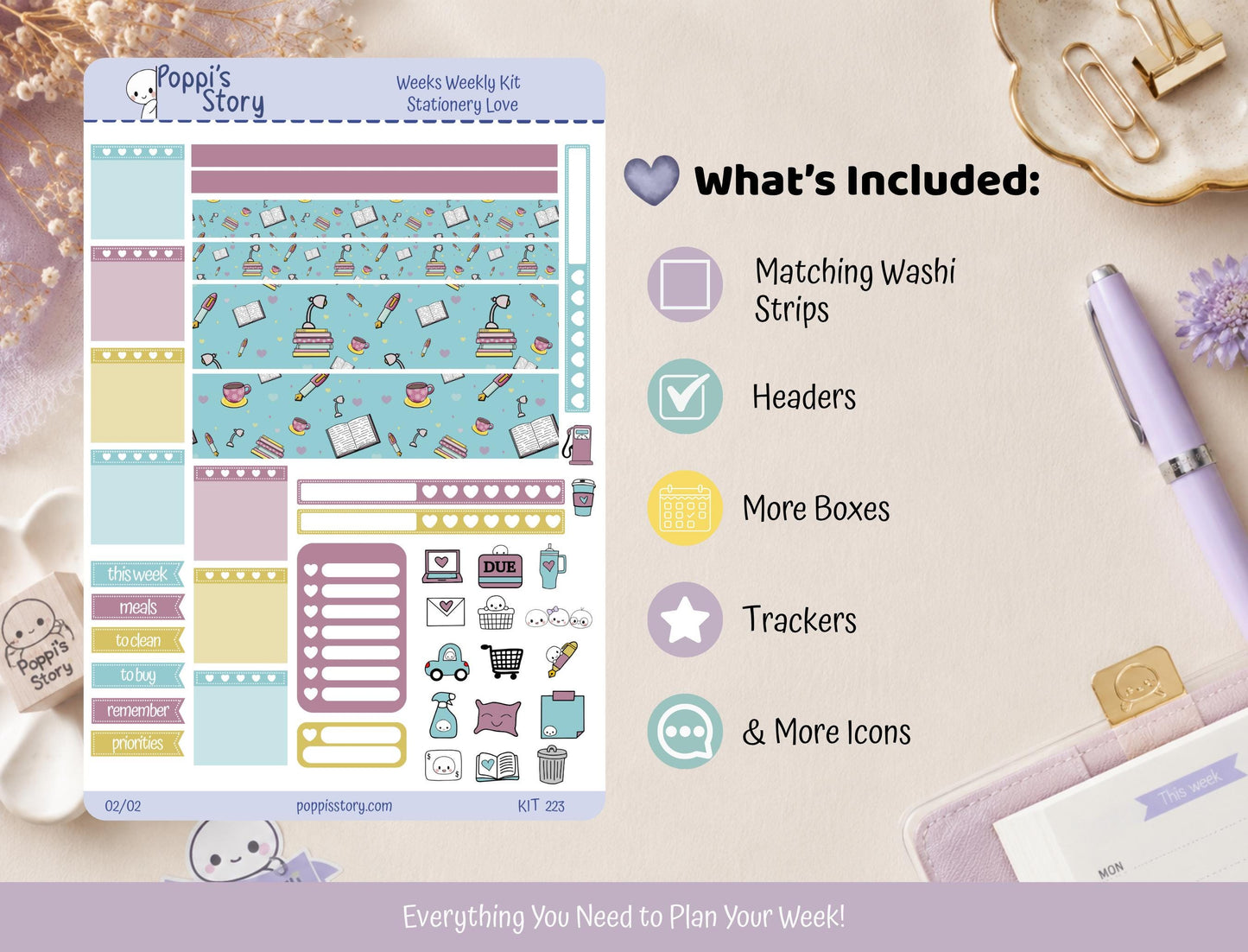 Stationery Love Hobonichi Weeks Sticker Kit