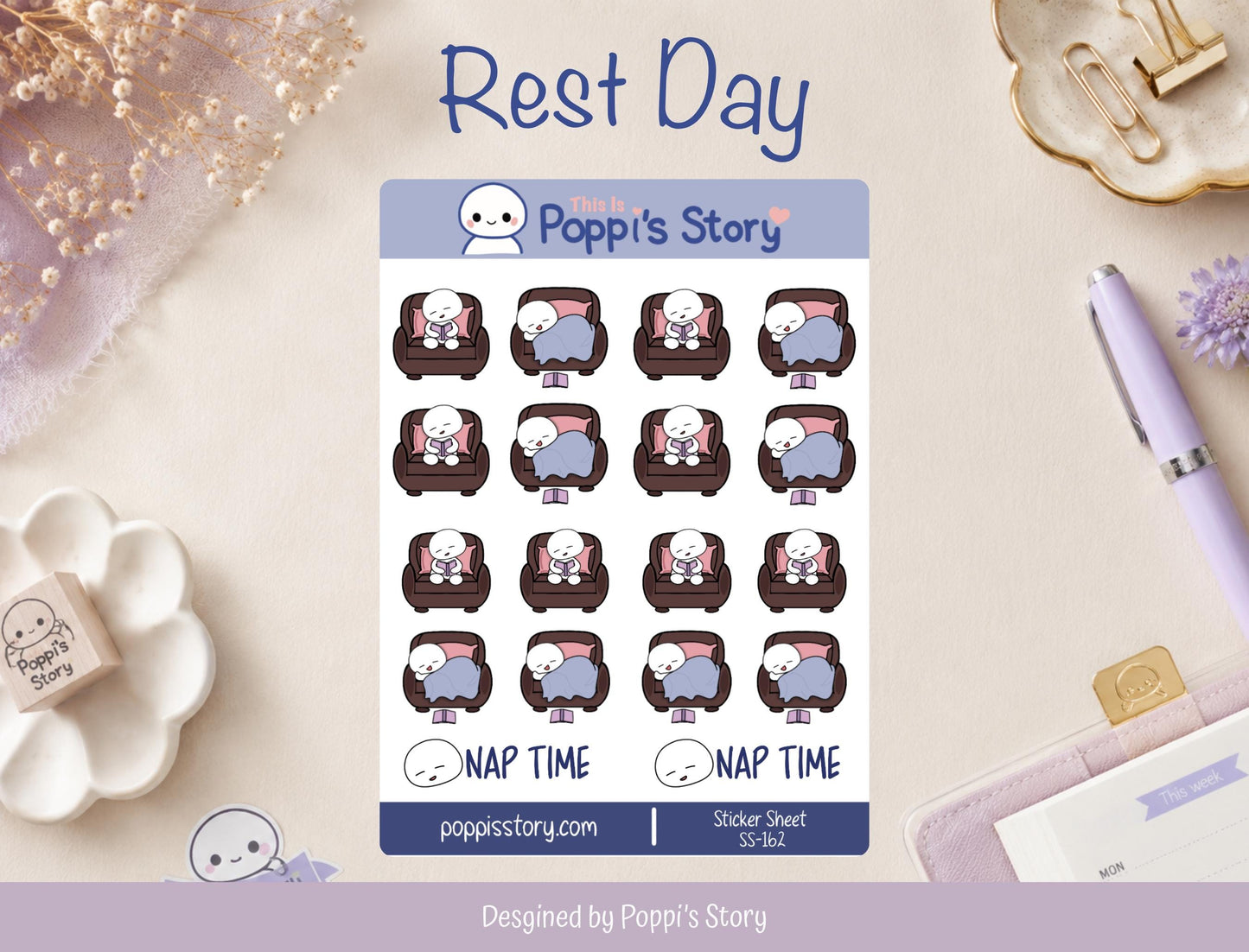 Rest Day Planner Stickers