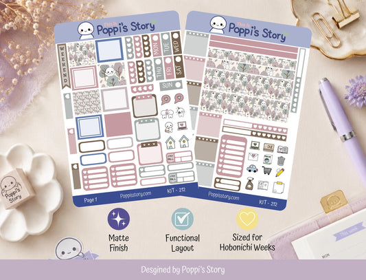 Forest Friends Hobonichi Weeks Sticker Kit