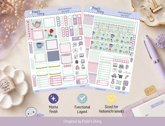 Alice, Who? | Hobonichi Weeks Weekly Sticker Kit