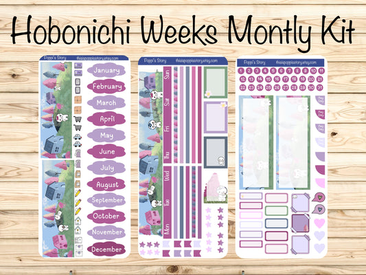Hobonichi Weeks Sticker Kit, Cotton Candy Pastel Planner, Kawaii Journaling Supplies