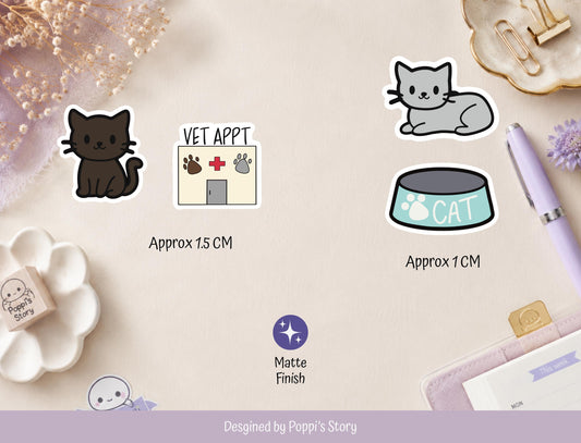 Cat Lover Planner Stickers | Kitty Icons (Sticker Sheet)