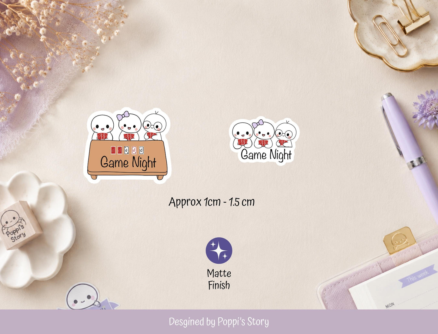 Game Night Planner Stickers