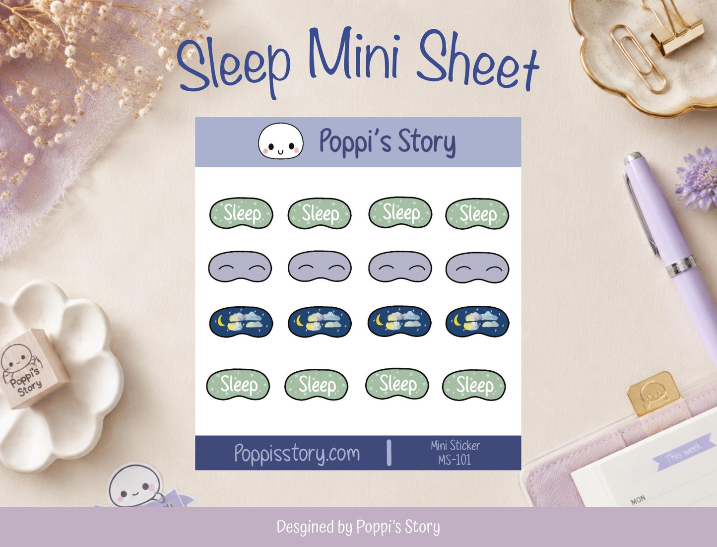 Sleep Tracker Mini Stickers