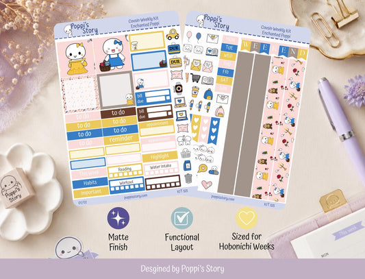 Enchanted Poppi Hobonichi Cousin Sticker Kit