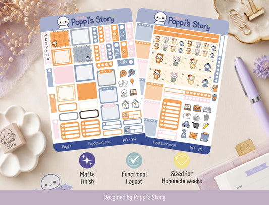 Poppi & Friends Hobonichi Weeks Kit