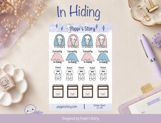 In Hiding Poppi Sticker Sheet