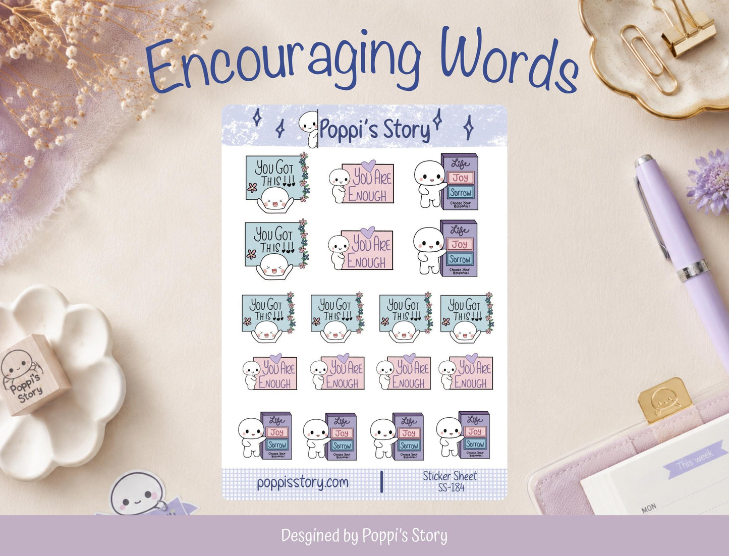 Encouraging Words Planner Stickers