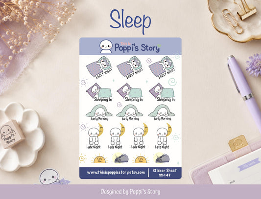 Sleep Tracker Planner Stickers