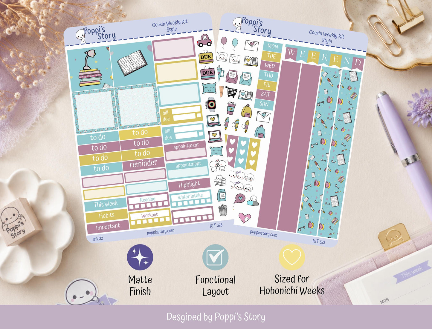 Stationery Love Hobonichi Cousin Sticker Ki