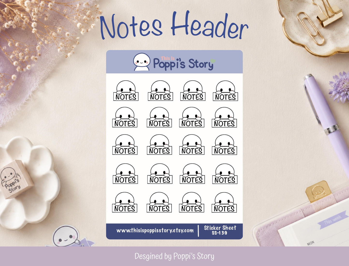 Notes Planner Stickers