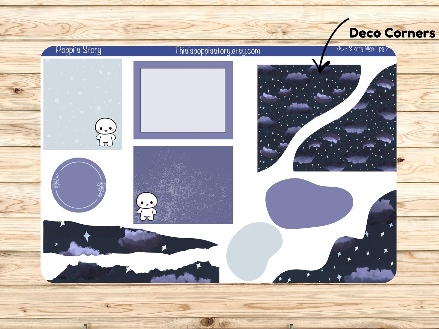 Starry Night Journal Stickers