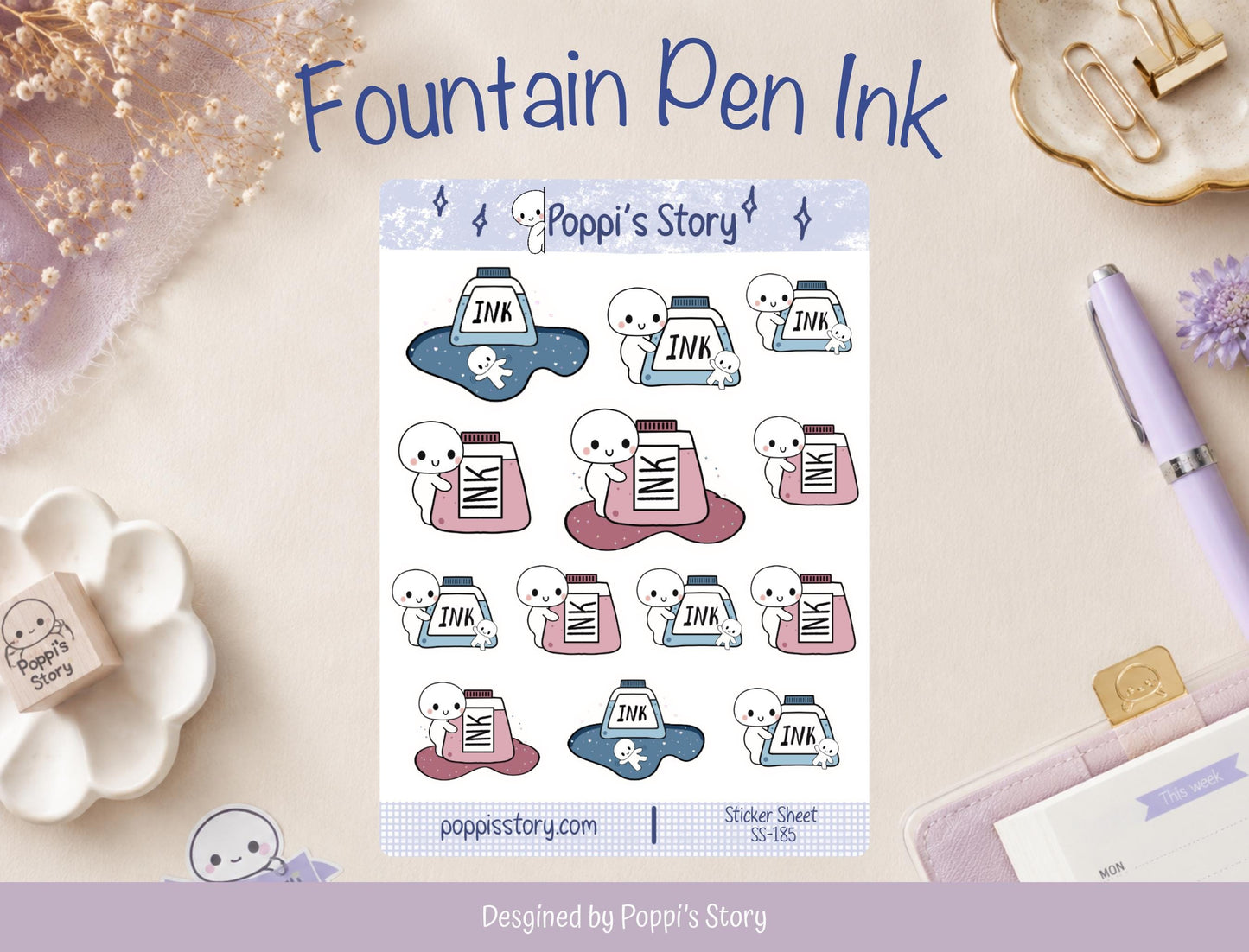 Fountain Pen Ink Stickers
