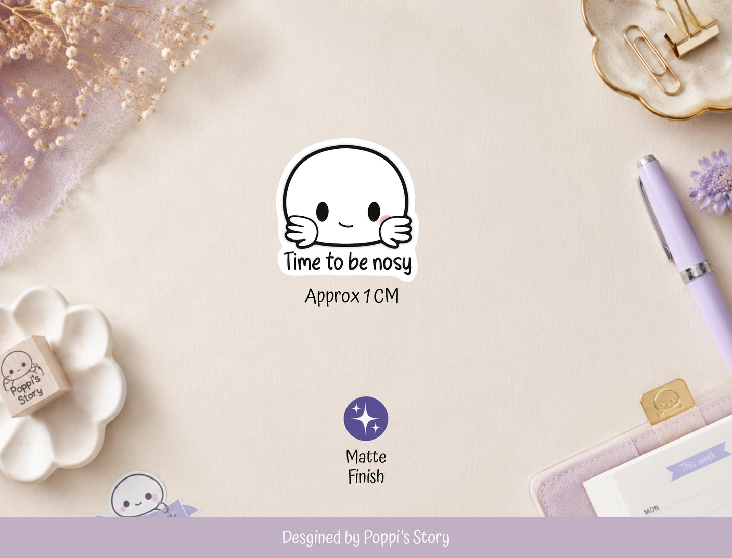 Nosy Planner Stickers | Curious & Snoopy Icons (Sticker Sheet)
