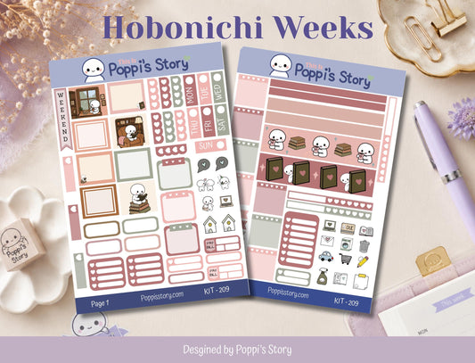 Cozy Reading Nook Hobonichi Weeks Sticker Kit