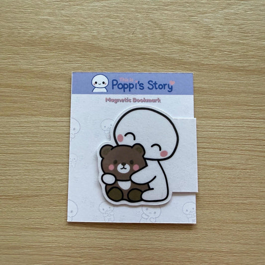 Poppi Magnetic Bookmark, Kawaii Coffee Lover Planner Clip, Book Accessory