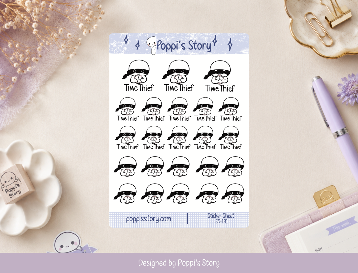 Time Thief Stickers